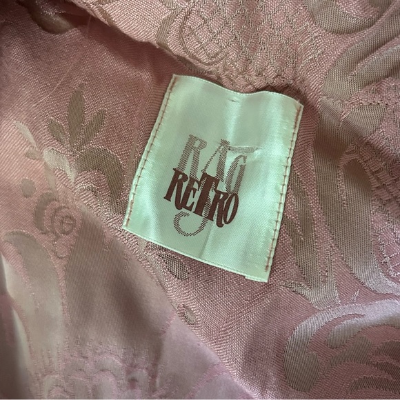 VTG Rag Retro Mixed Media Floral Print Open Vest OS - Picture 9 of 10